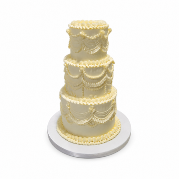 Vintage Ivory Wedding Cake #VI0703