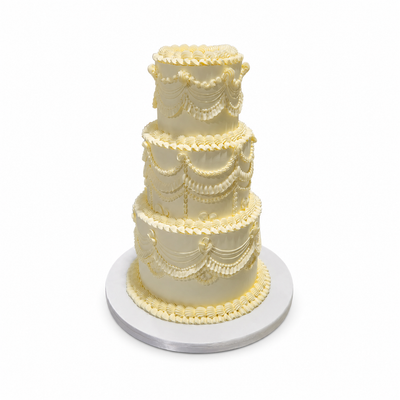 Vintage Ivory Wedding Cake #VI0703