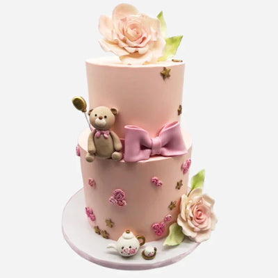 Baby Rose Teddy Cake - #PT20.