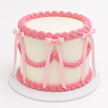 Pink Bordered Vintage Cake #PB0717