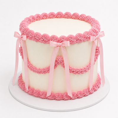 Pink Bordered Vintage Cake #PB0717