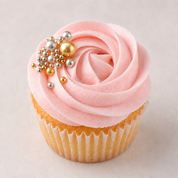 6 x Blush Pearl Cupcakes