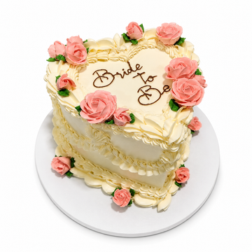 Pink Rose Heart Cake - #PR629