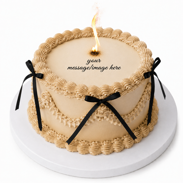 BURNAWAY IMAGE CAKE - Round