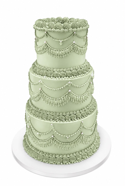 Sage Green Vintage Cake #PT235