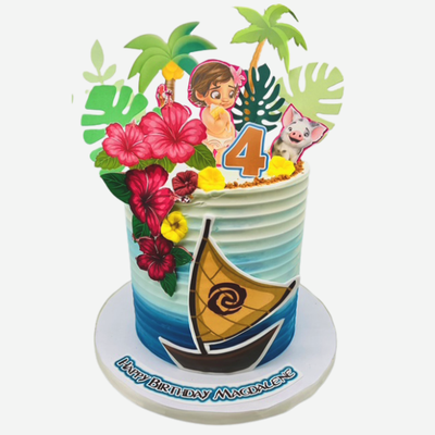 Island Adventure Birthday Cake- #PT23.