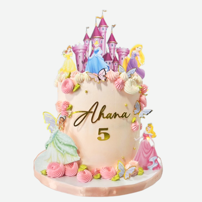 Princess castle + Character toppers - #PT17.