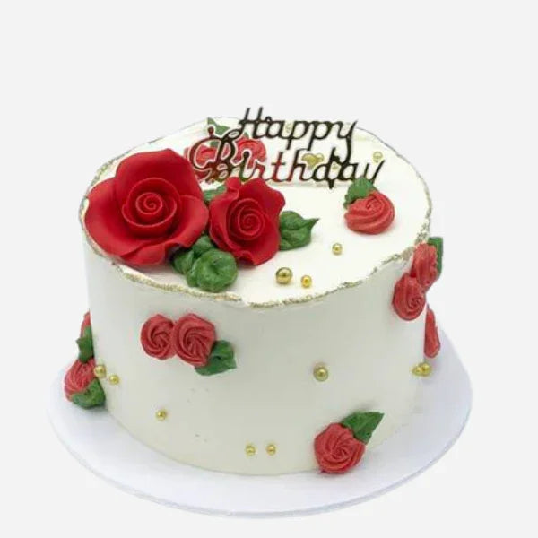 RED ROSE CAKE 6" - RED VELVET - Petit Delights
