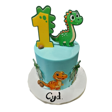 Roaring One Dinosaur Cake -  #PT108