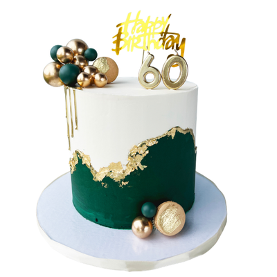 Emerald Gold Leaf Cake  #PT132
