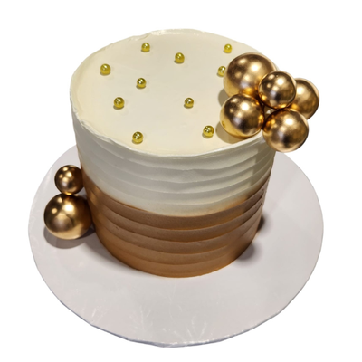 Golden Sphere Stripe Cake- #PT51