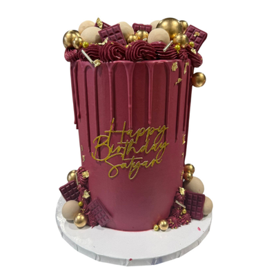 Burgundy Majesty Tall Cake - #PT112