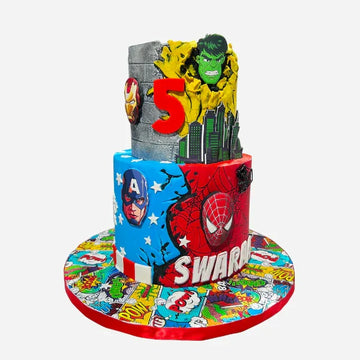 Marvel Universe mcu Super Hero Cake - #PT11.
