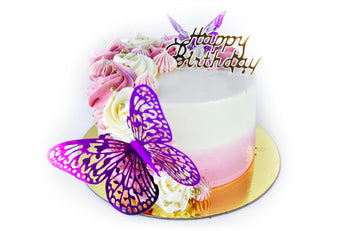 ROSE FLUTTER CAKE (Custom)