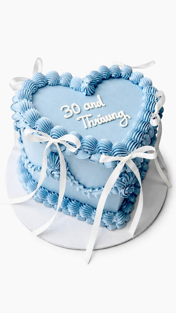 BLUE HEART VINTAGE CAKE - #PT77