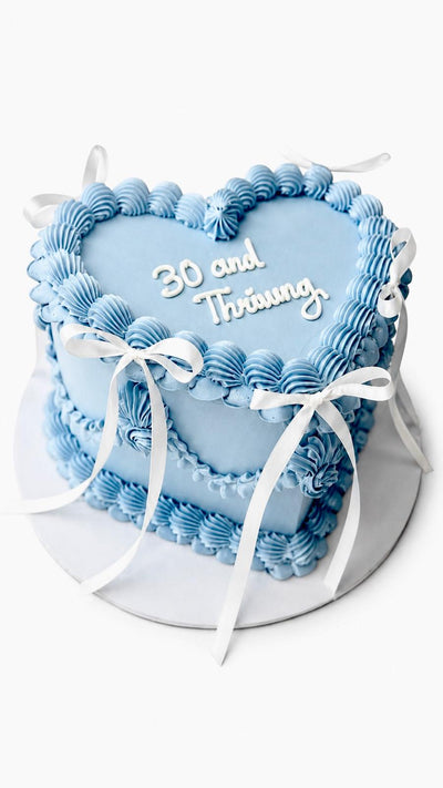 BLUE HEART VINTAGE CAKE - #PT77