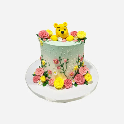 Winnie the Pooh Garden Cake - #PT16.