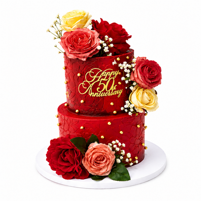 Ruby Rose Anniversary Cake  #RR630